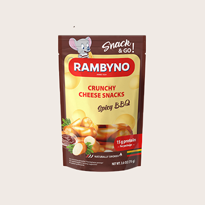 Плавлений сир Rambino SNACK Барбекю Спайсі Литва 75 г