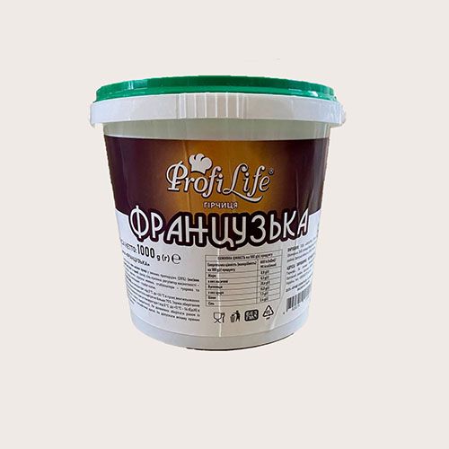 Гірчиця ''Французька'' відро 1кг    ТМ ''Одеські традиції''