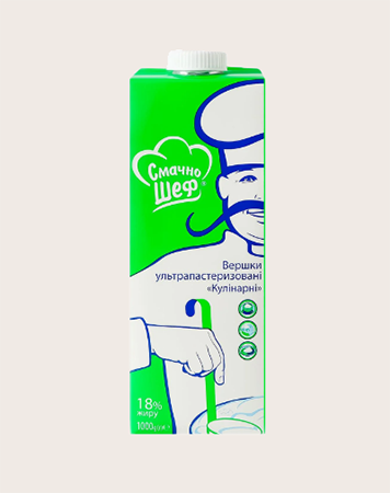 Вершки ультрапаст. 18% ТМ Смачно Шеф 1 кг