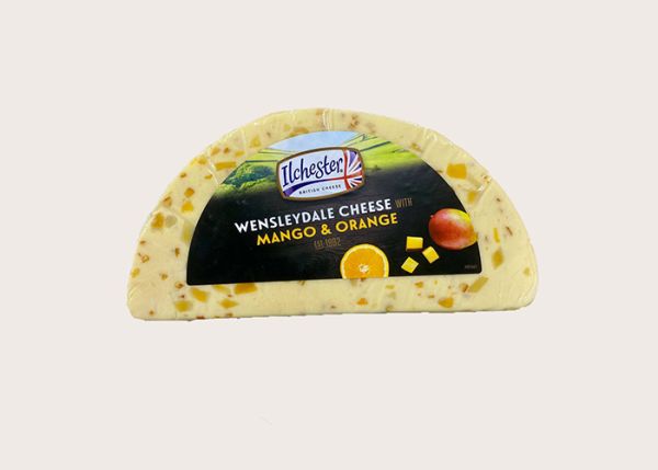 Сир Wensleydale манго та апельсин Англія Сир Wensleydale манго та апельсин Англія