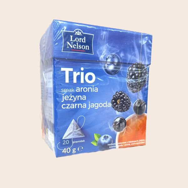 Чай ТРІО фрукт. Аронія, ожина, чорниця 40 г ТМ Lord Nelson