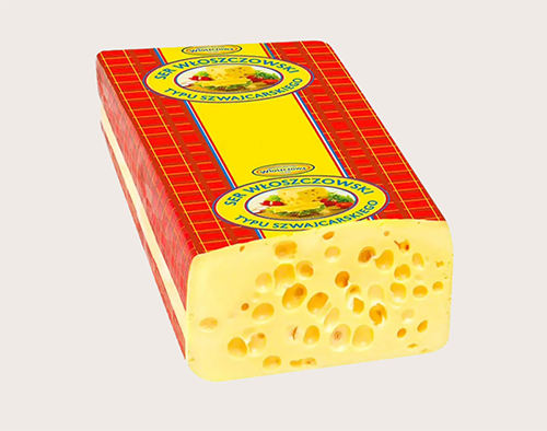 Сир Влощова тип Швейцарський з дірками брус